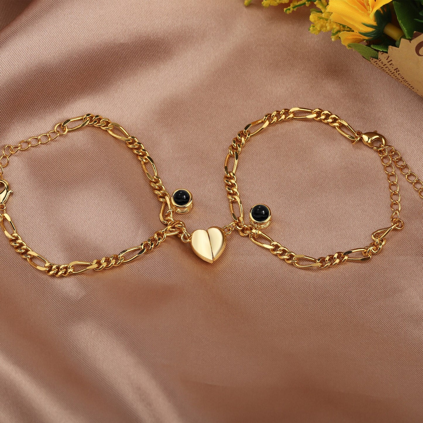 Customizable photo Projection Couple Bracelet Simple Projection Shake Bracelet