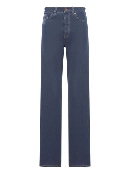 Miu Miu Women Embroidered-Logo Flock Jeans