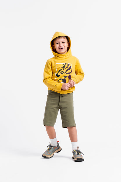 Hoodie Sweatshirt with (Zebra) Reflective Graphic - Yellow