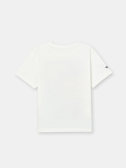 Short Sleeve T-Shirt with (Alien) Glow-in-the-Dark Graphic - White