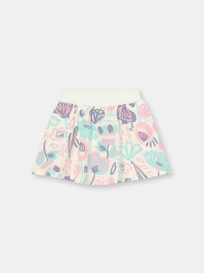 Cherubino "Playful Twirl" Watercolor Floral Skort for Girls