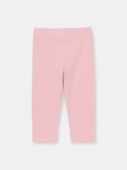 Cherubino Back-to-School Pastel Pink Leggings for Girls - Perfect for Kindergarten, Daycare & Everyday Play