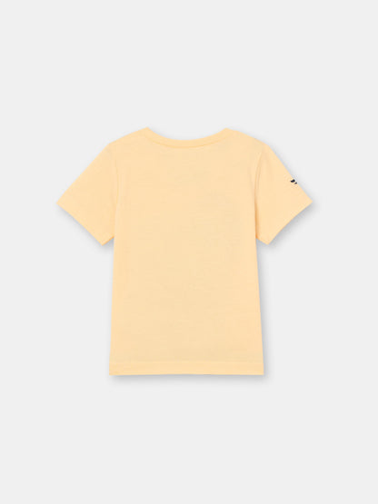 Mommy's Little Dino Short Sleeve T-Shirt for Babies - Yellow