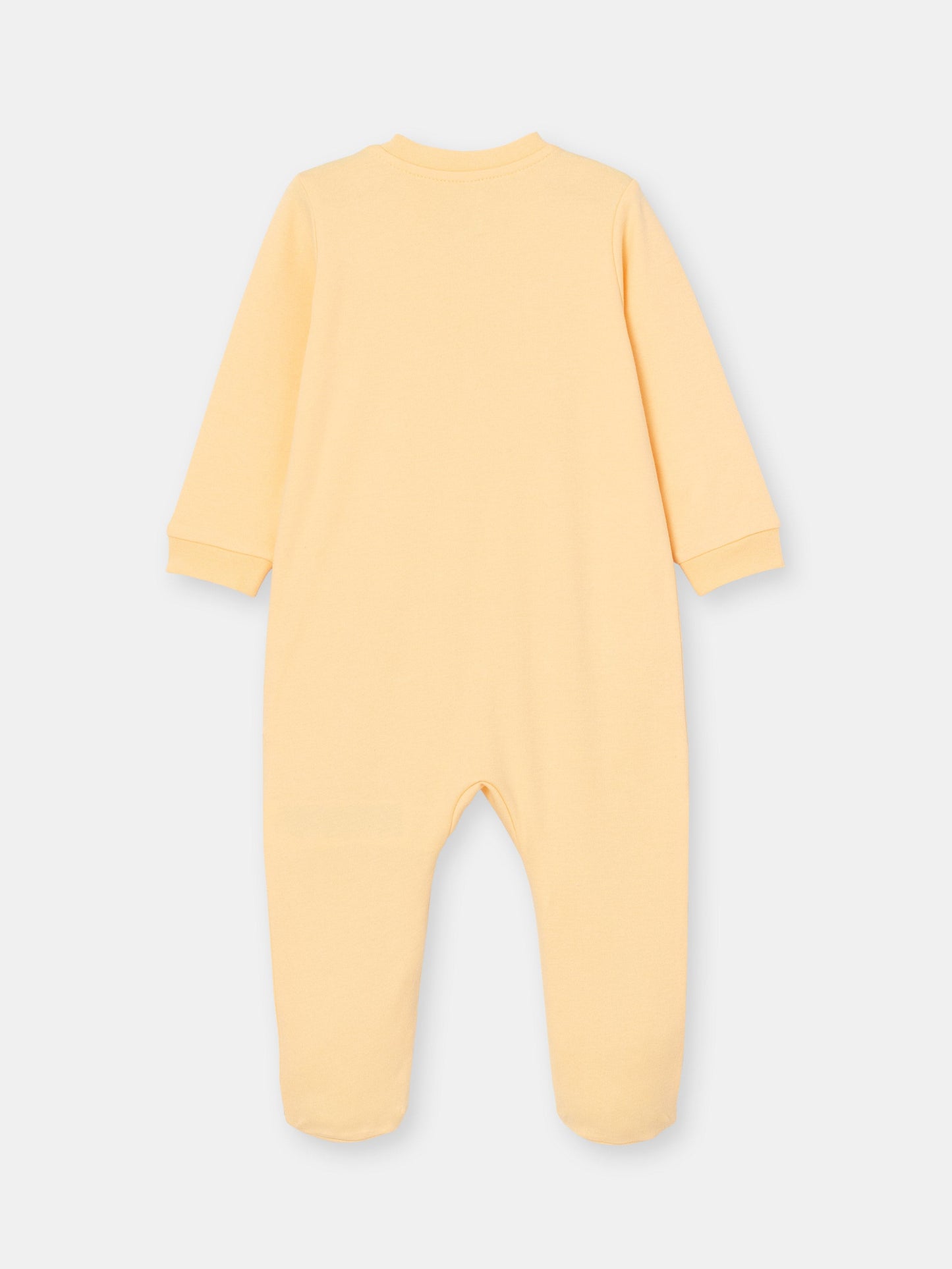 Solid On-the-Go Zipper Jumpsuit with Non-Slip Footies - Yellow