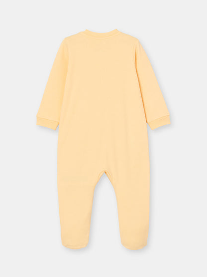 Solid On-the-Go Zipper Jumpsuit with Non-Slip Footies - Yellow