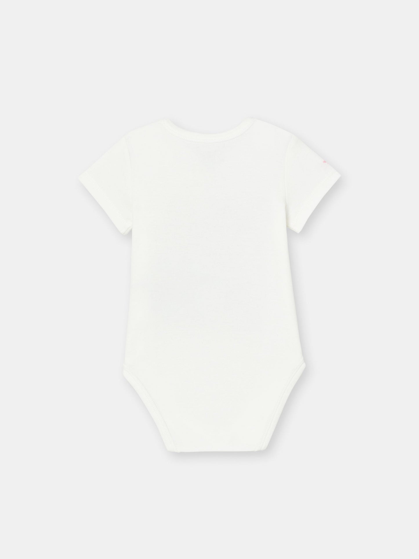 Short Sleeve Wrap Front Bodysuit with (Masterpiece) Phrase Graphic - White