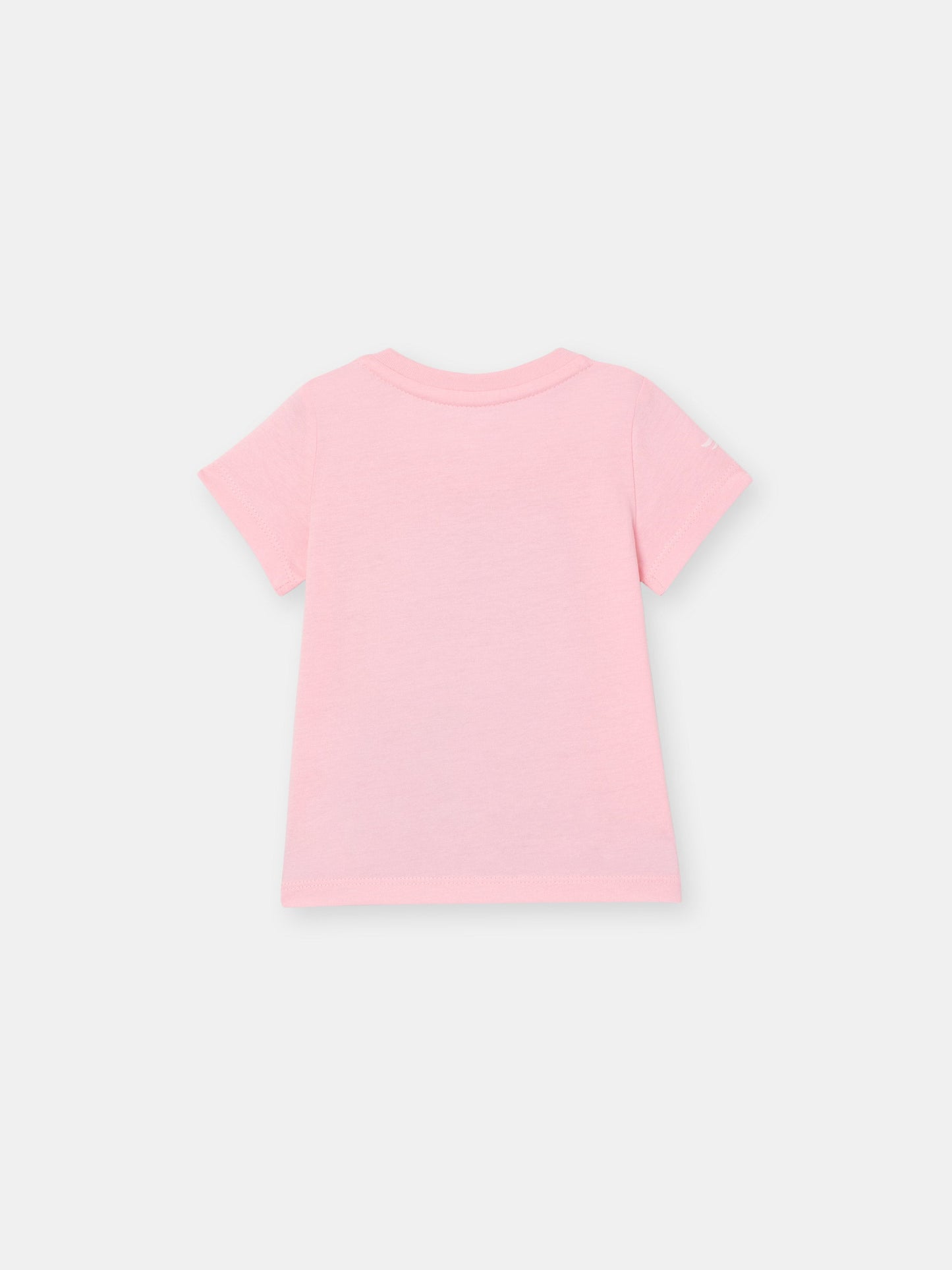 Short Sleeve T-Shirt with (Zebra) Patch Embellishment - Pink