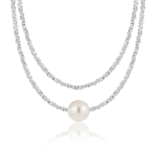 Stackable Shell Pearl Necklace