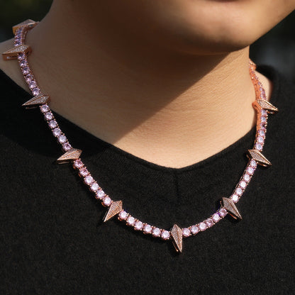 Hip-hop Black Panther zircon tennis chain