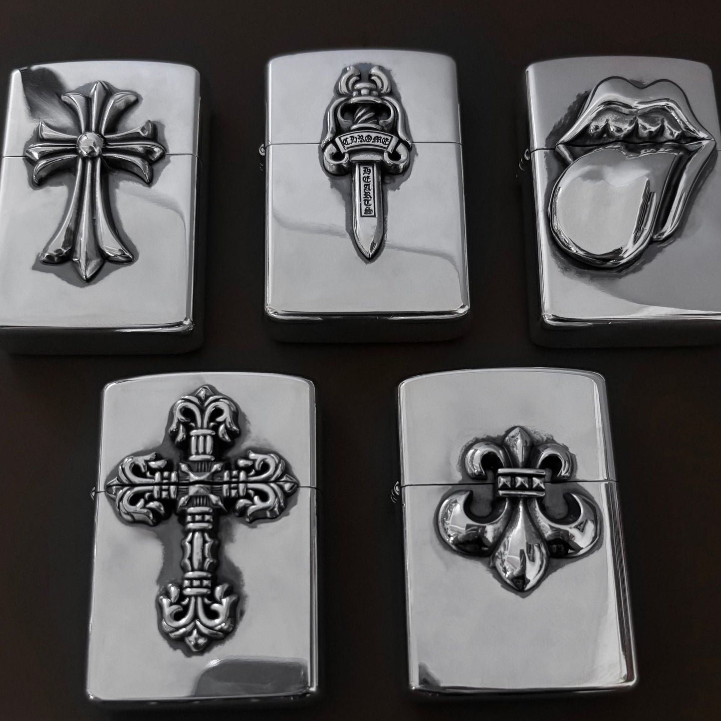 flame cross sword tongue anchor retro lighter