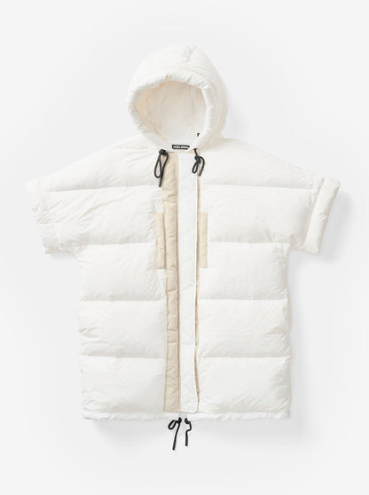 Long Down Vest - Pearl