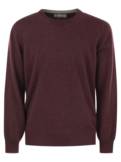 Brunello Cucinelli Men Pure Cashmere Crew-Neck Sweater