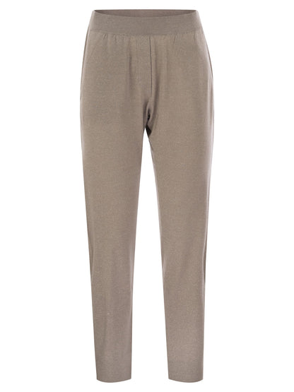 Brunello Cucinelli Women Sparkling Lightweight Cashmere And Silk Trousers