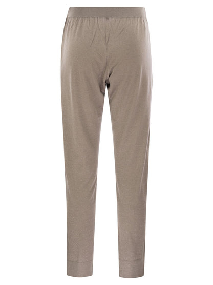 Brunello Cucinelli Women Sparkling Lightweight Cashmere And Silk Trousers