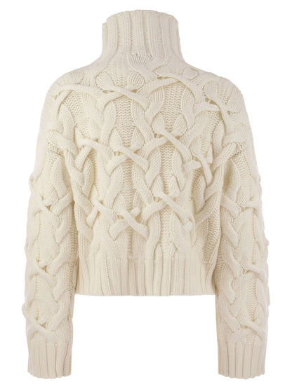 Brunello Cucinelli Women Braided High-Necked Cashmere Sweater