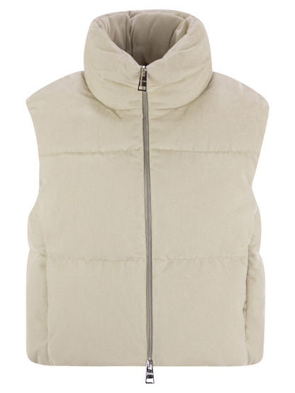 Herno Women Velvet Sleeveless Down Jacket
