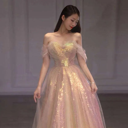 Gradient Mesh Slimming Annual Party Banquet Mermaid Dress
