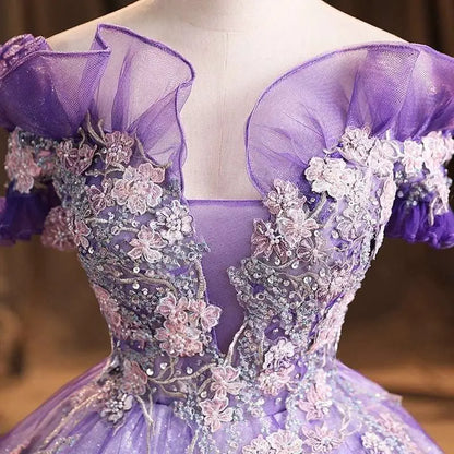 Lavender Beaded Bel Canto Solo Performance Costume