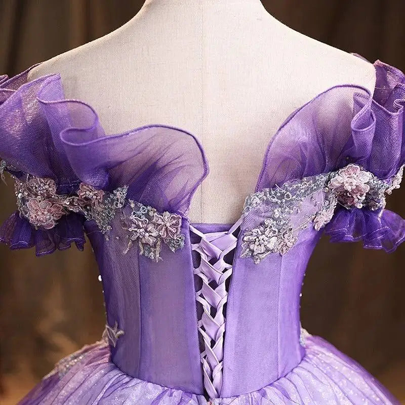 Lavender Beaded Bel Canto Solo Performance Costume