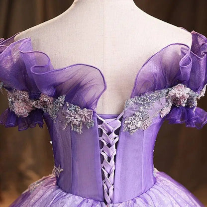 Lavender Beaded Bel Canto Solo Performance Costume
