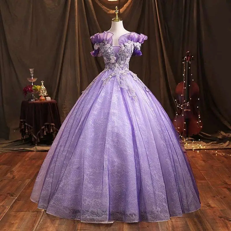 Lavender Beaded Bel Canto Solo Performance Costume
