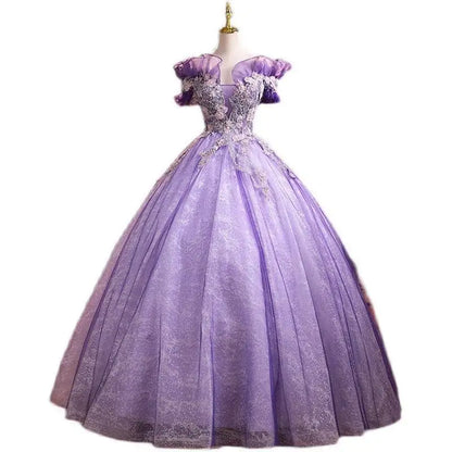 Lavender Beaded Bel Canto Solo Performance Costume