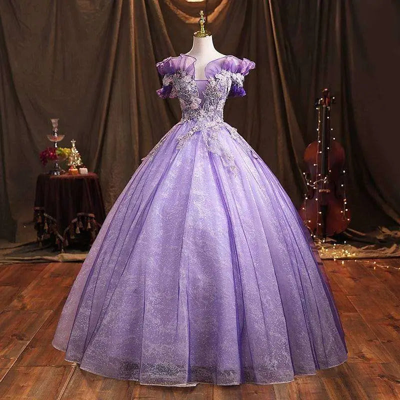 Lavender Beaded Bel Canto Solo Performance Costume