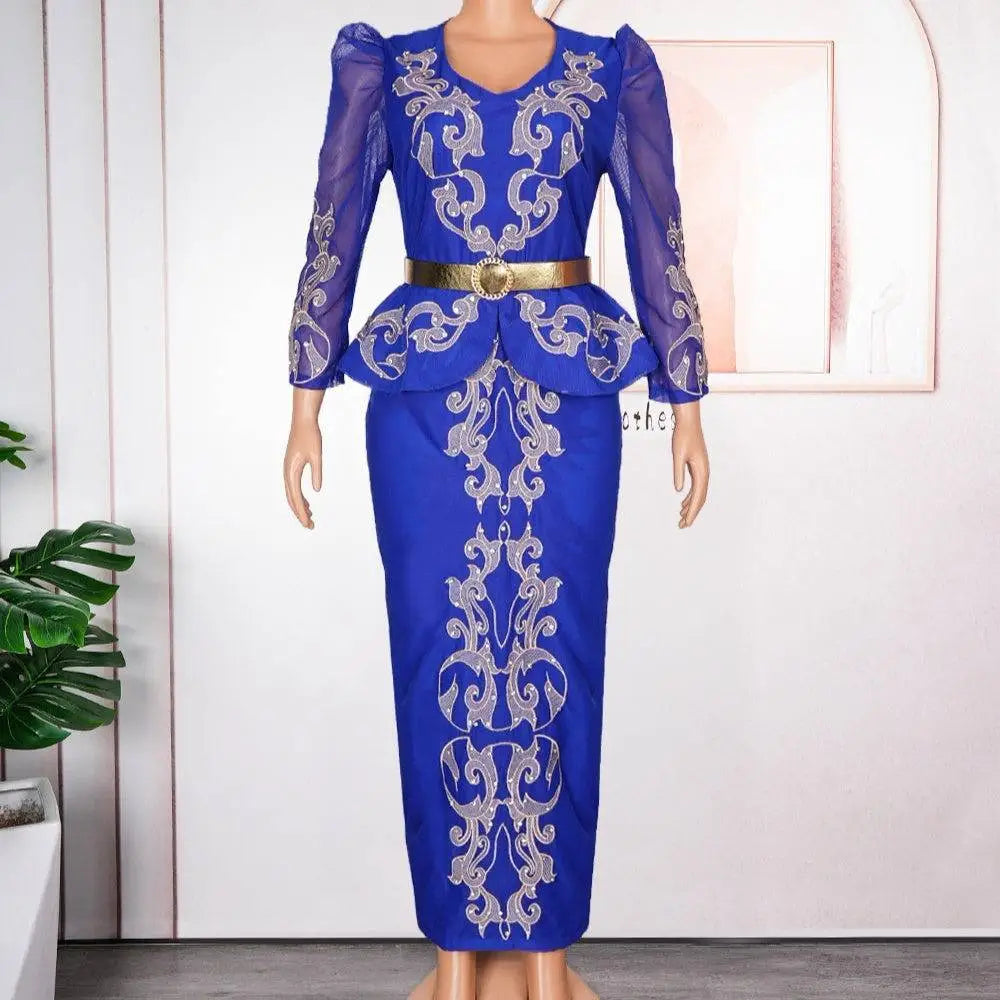 Luxury Rhinestone Beaded Black Peplum Formal Dress
