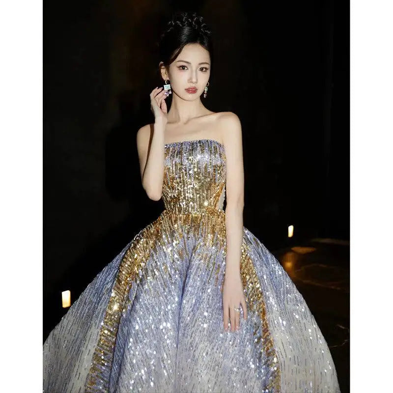 Purple Tube Embossed Toast Dress