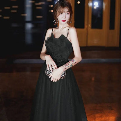 Red Satin Engagement Suspender Evening Dress